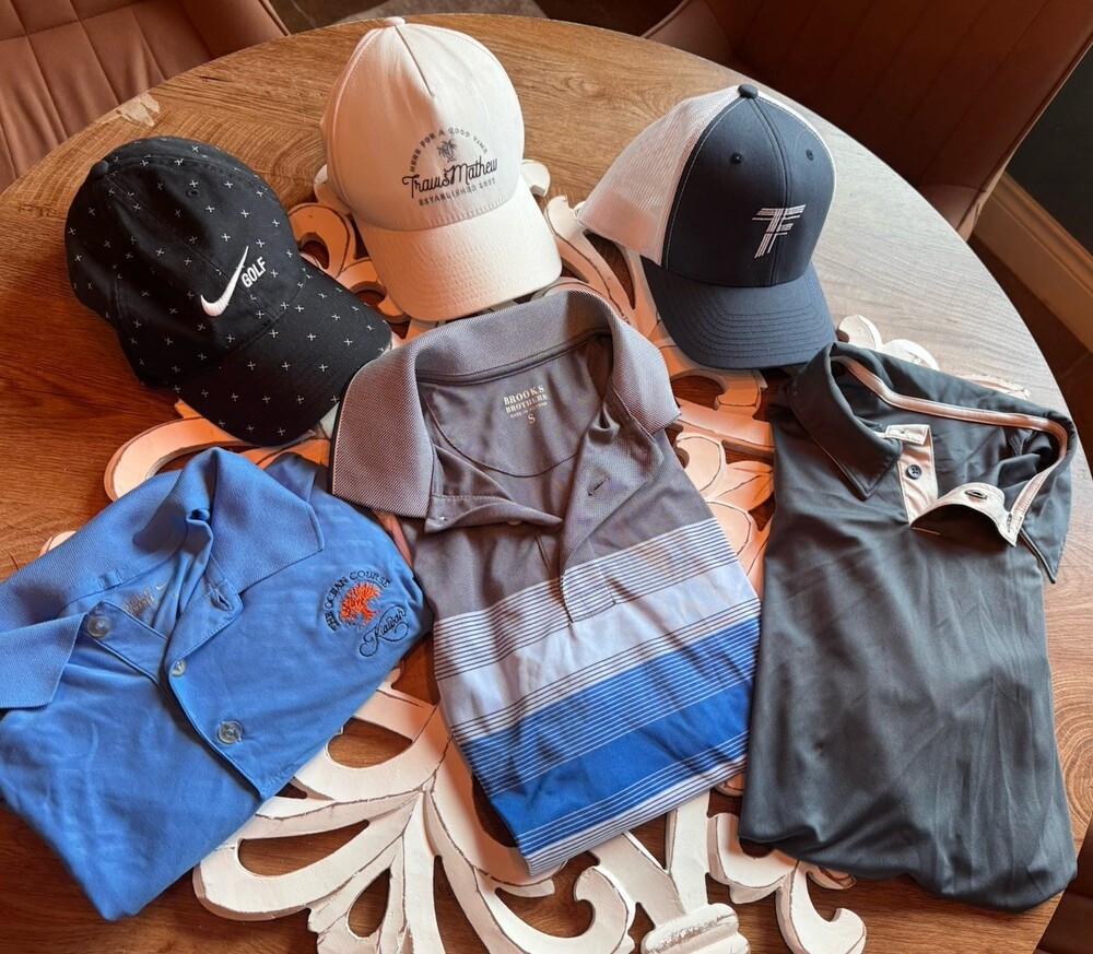 Men's Golf Clothing Bundle 6 PCs 3 Polls 3 Hats